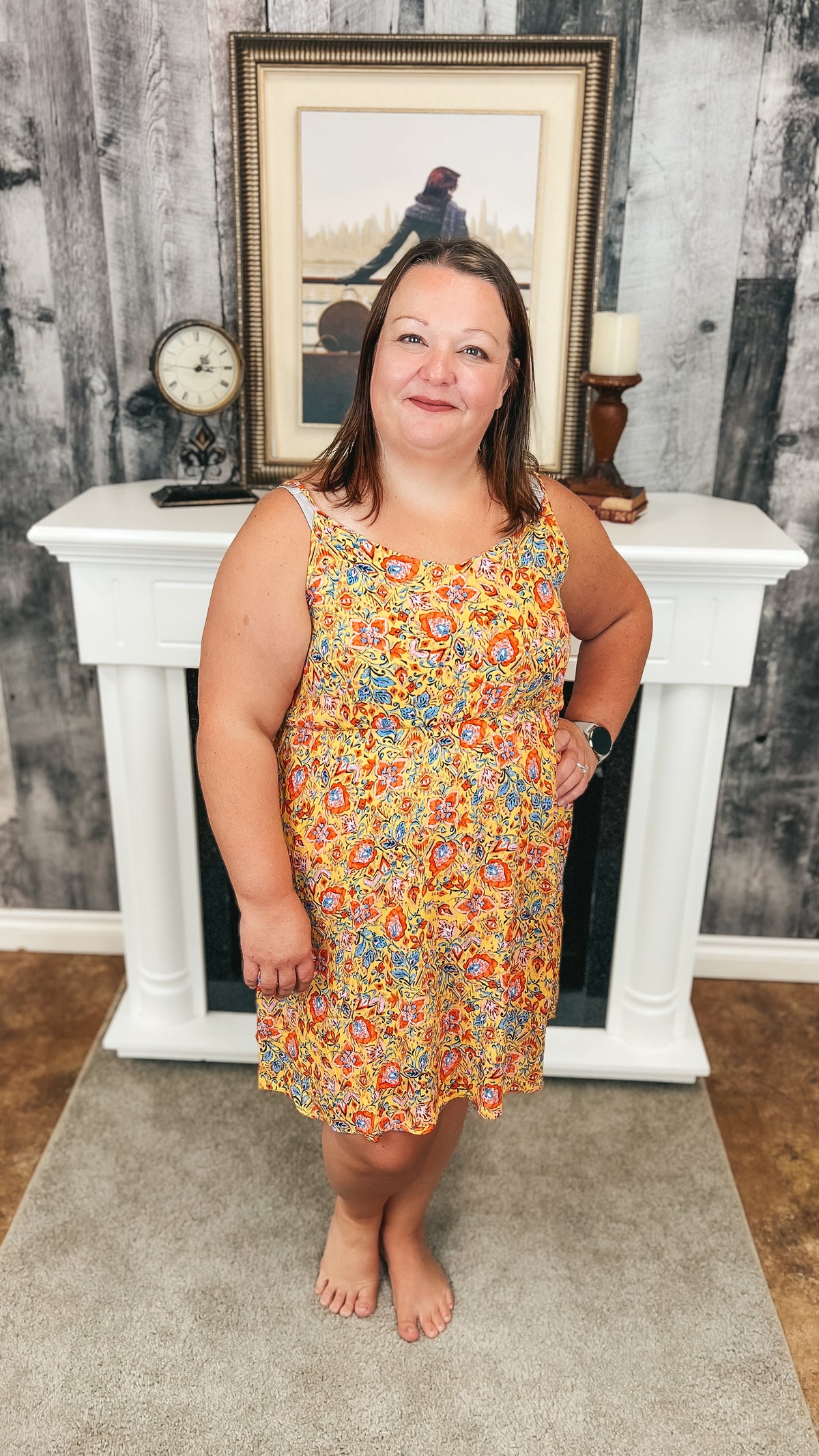 Diane Floral Sundress | Yellow