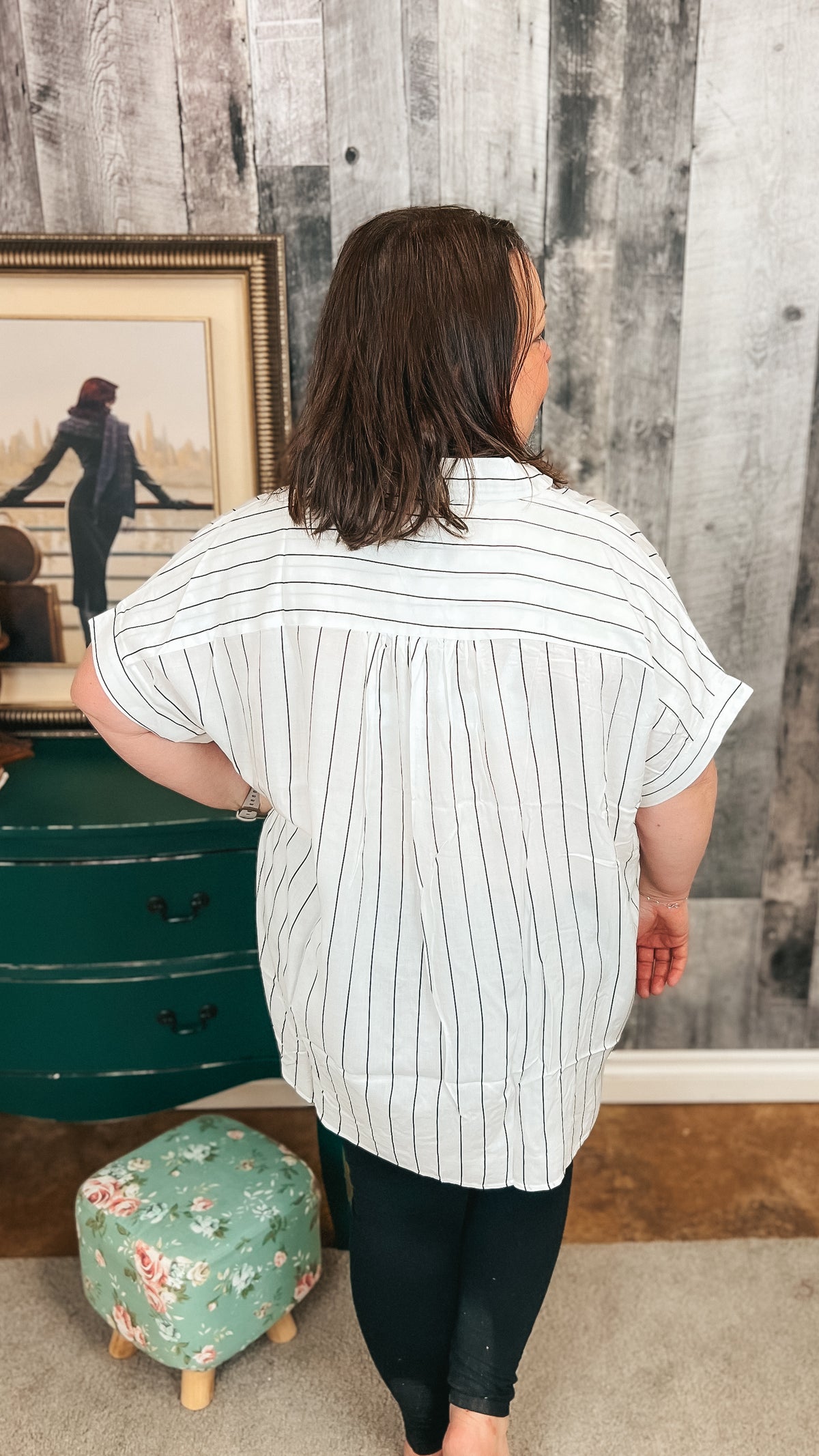 Lynn Stripe Blouse | White
