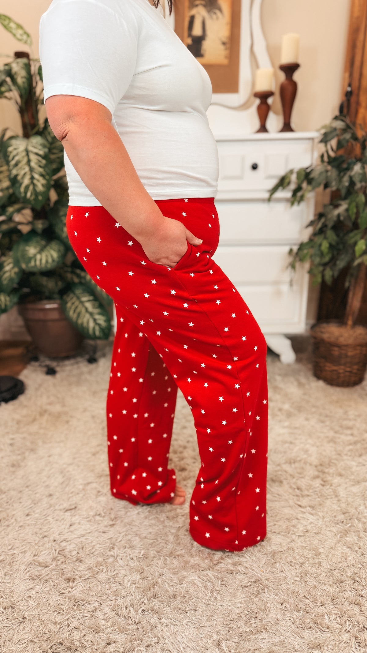 Aria Star Jogging Pants | Red
