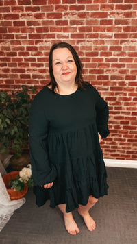 Clara Long Sleeve Dress | Black