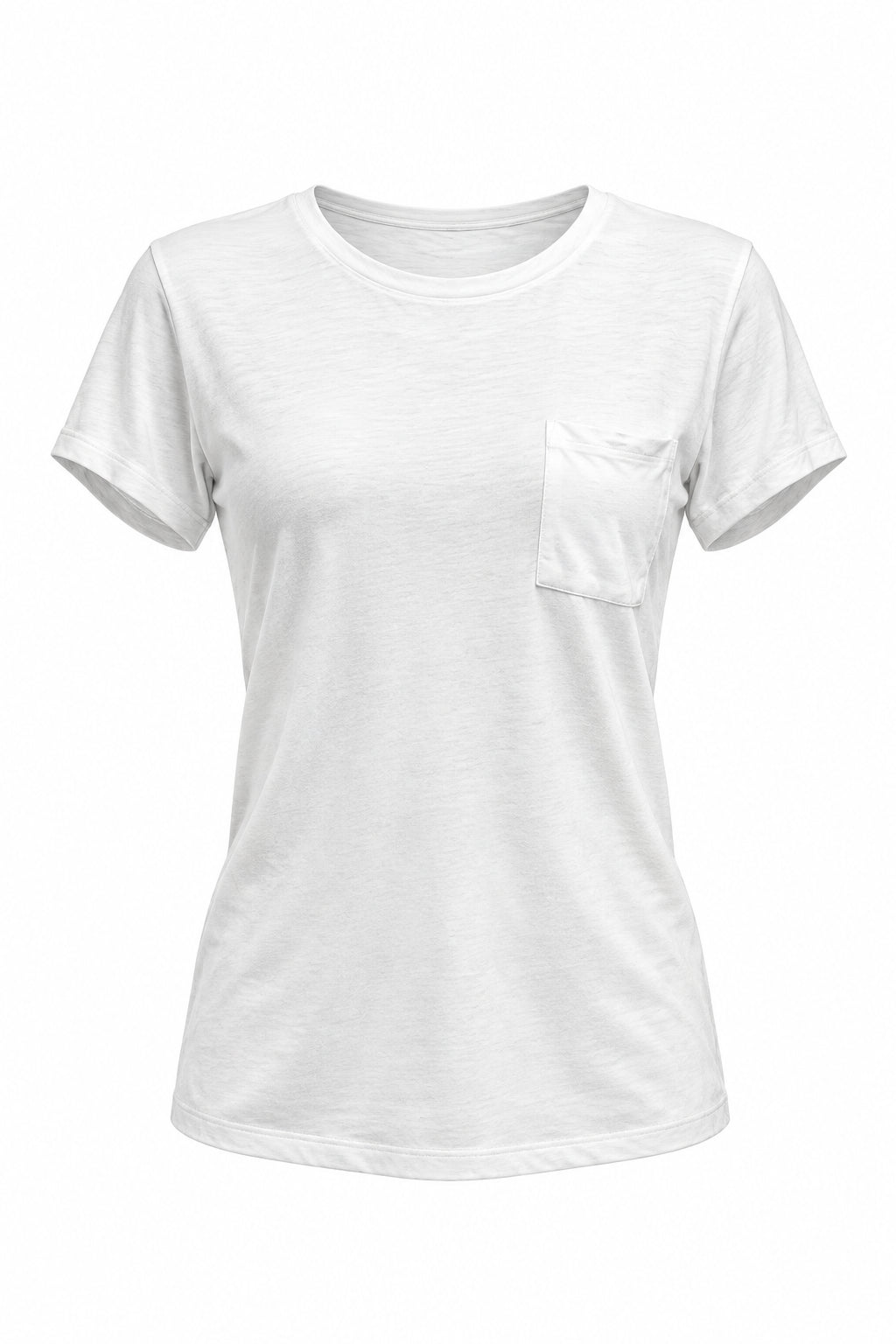 Laura Heathered Tee | White