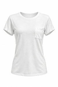 Laura Heathered Tee | White