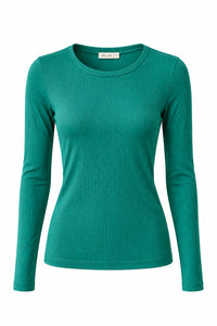 Tatum Ribbed Long Sleeve | Emerald Green