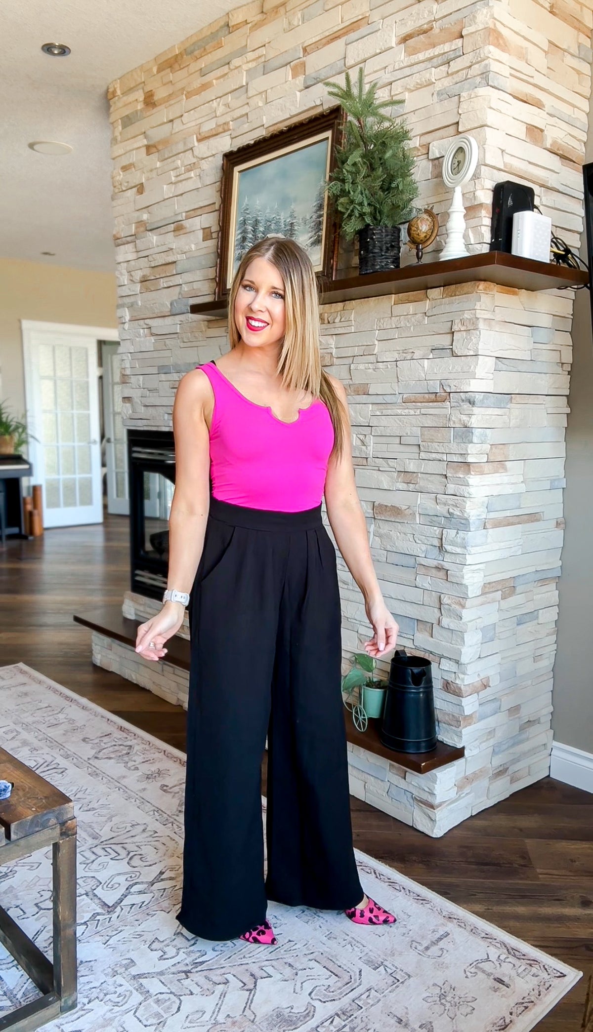 Nova Wide Leg Pants | Black