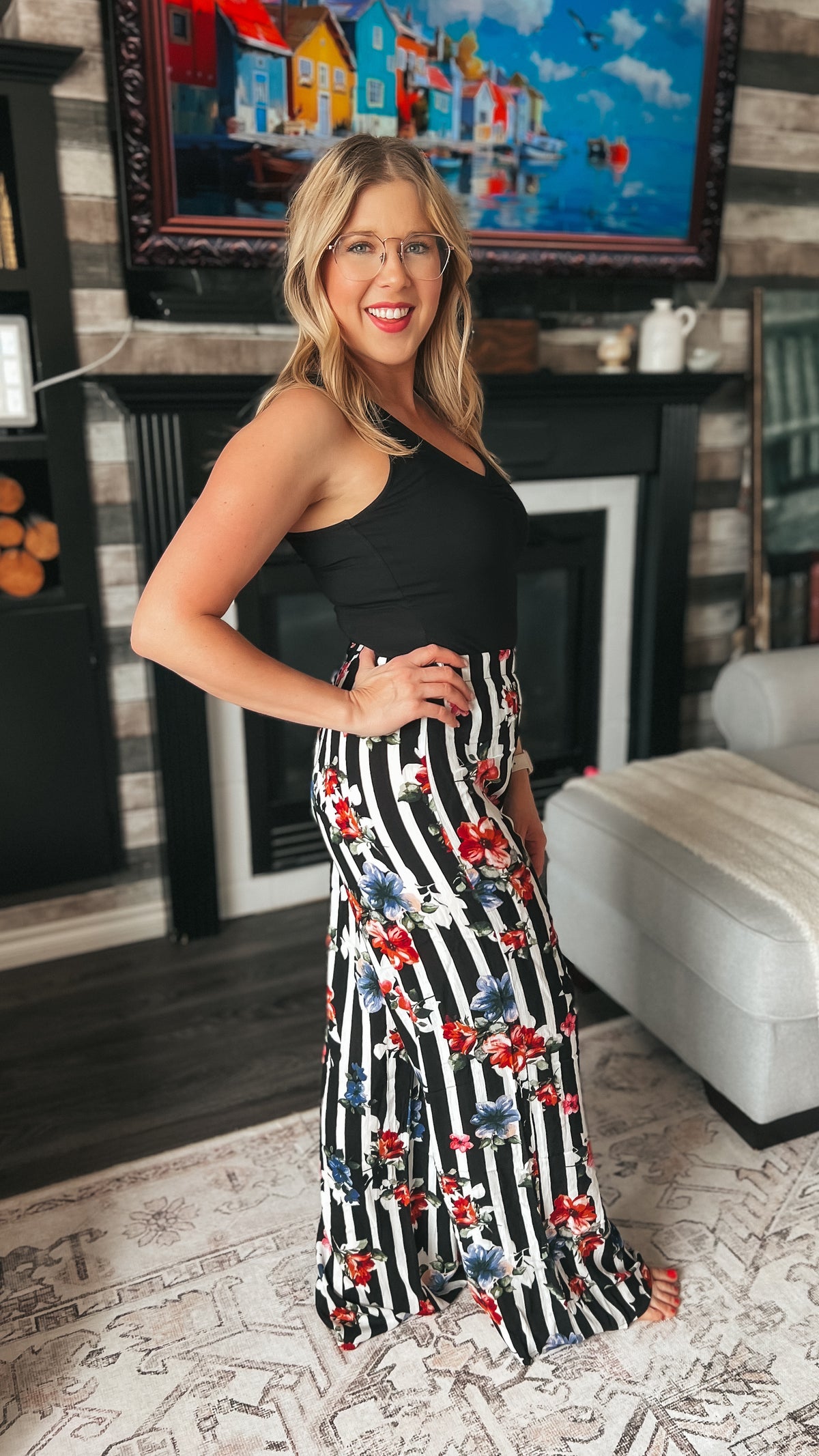 Shelly Wide Leg Floral Pants