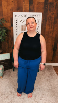 Crystal Wide Leg Pants | Denim Blue