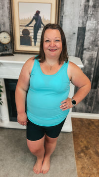 Rynlee Ribbed Tank Top: Mint