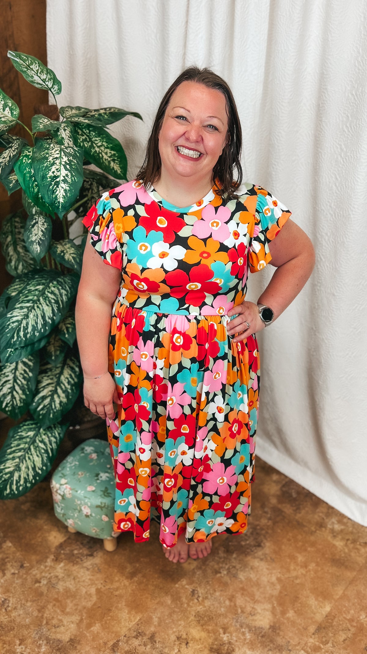 Victoria Floral Sundress: Bold