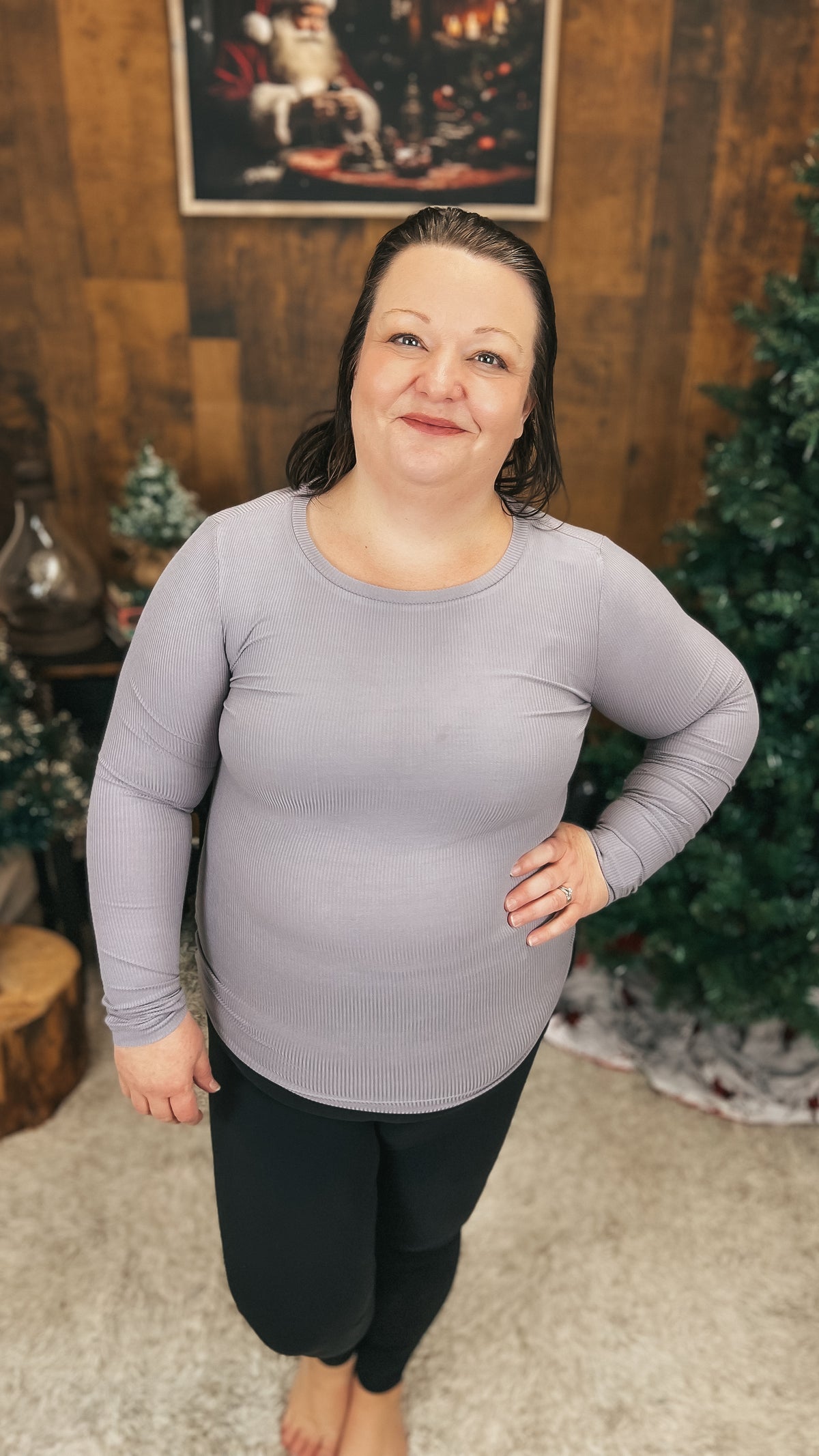 Tatum Ribbed Long Sleeve | Lilac