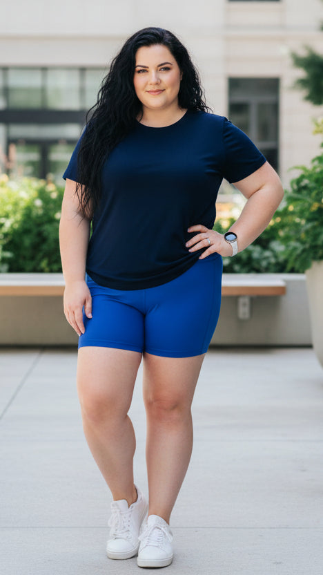 Christa Biker Shorts | Classic Blue