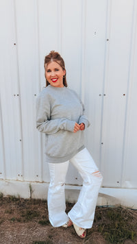 Holly Crewneck | Heather Grey