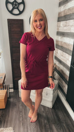 Courtney T-Shirt Dress: Wine
