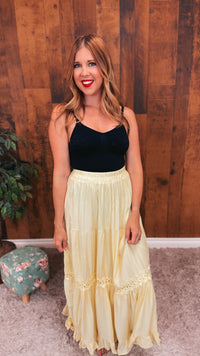 Martina Maxi Skirt| Yellow
