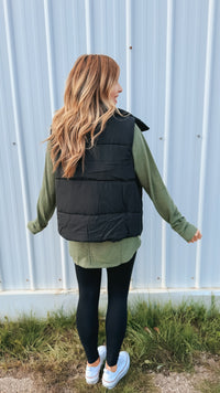 Tori Puffer Vest | Black