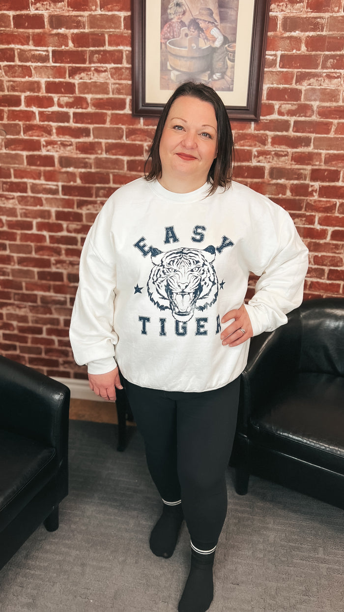 Easy Tiger | Graphic Sweatshirt | White