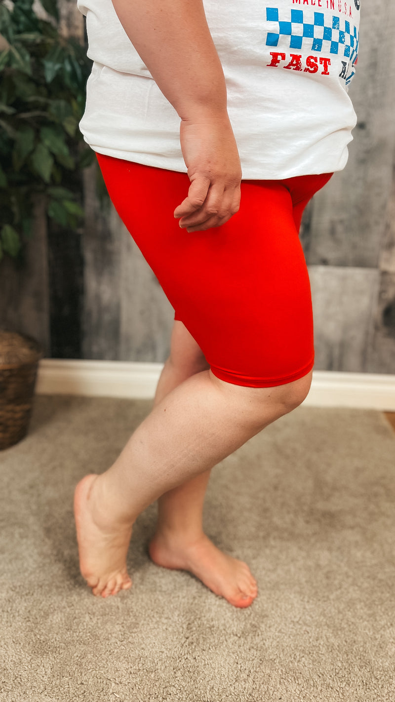 McKenna Biker Shorts | Red