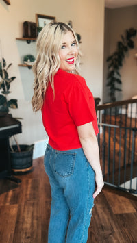 Christa Boxy Tee | Red