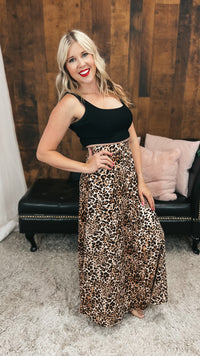 Roxanne Leopard Maxi Skirt