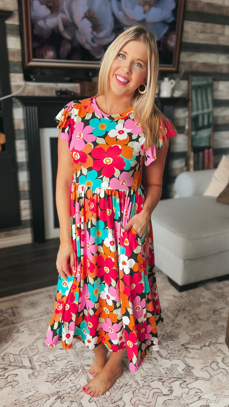 Victoria Floral Sundress: Bold