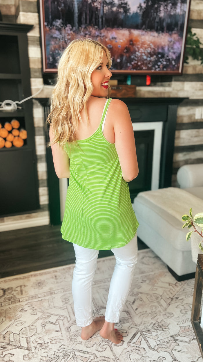 Calla Tank Top | Lime Green