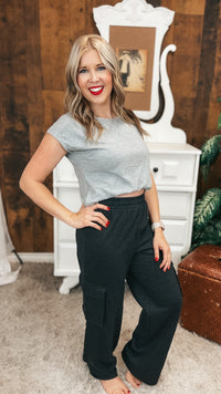 Rylyn Cargo Jogging Pants | Charcoal