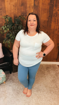 Zoey Athletic Leggings | Ice Blue