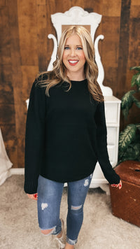 Scarlett Knit Sweater: Black