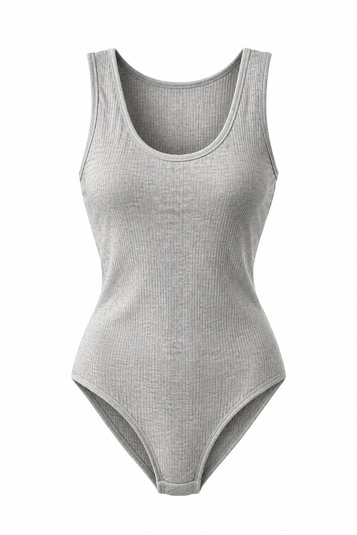 Camila Ribbed Bodysuit | Grey *SALE*