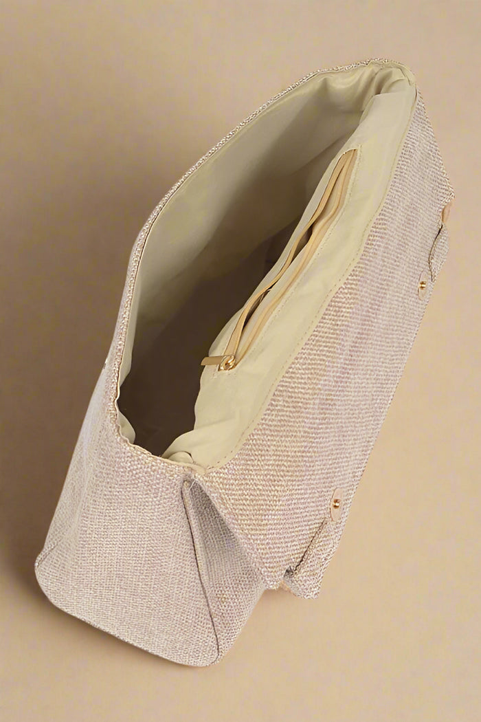 Sadie Linen Purse: Neutral