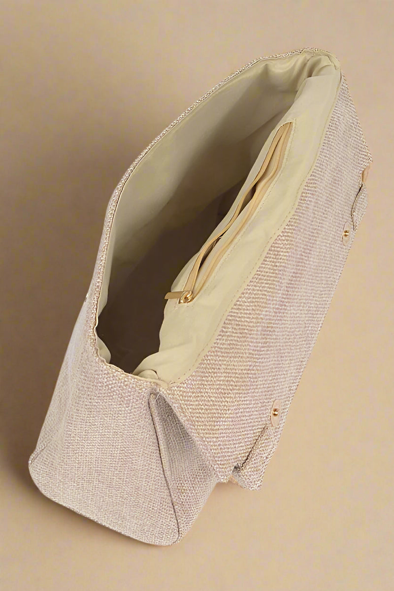 Sadie Linen Purse: Neutral