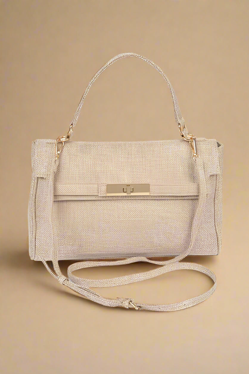 Sadie Linen Purse: Neutral
