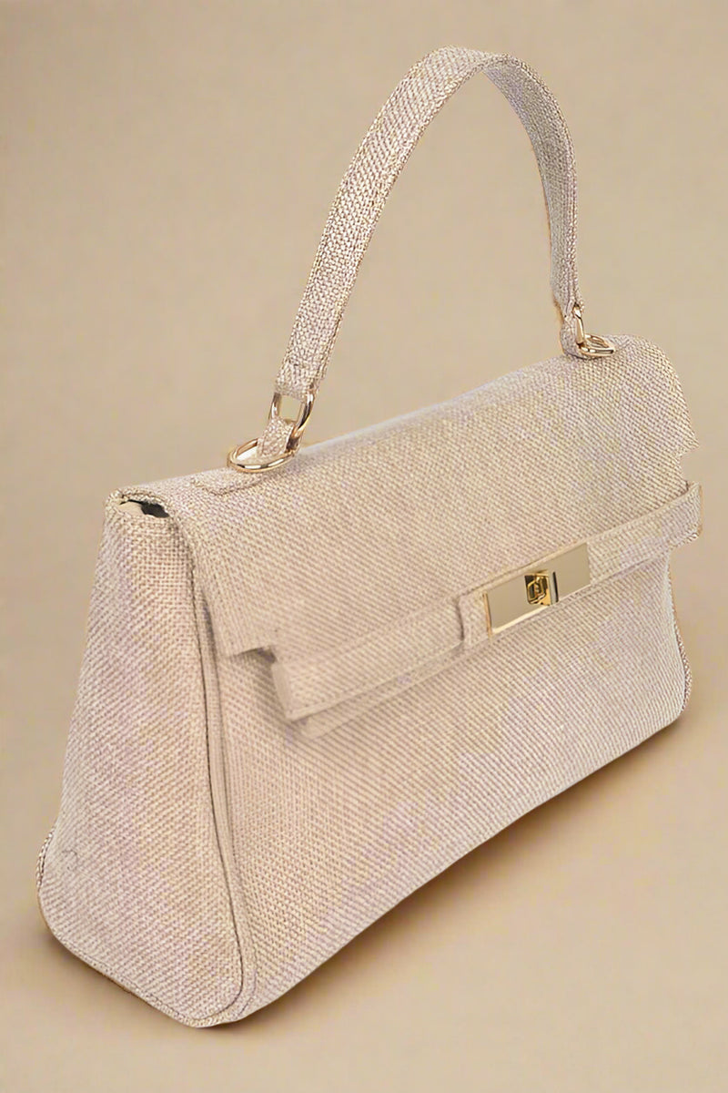 Sadie Linen Purse: Neutral