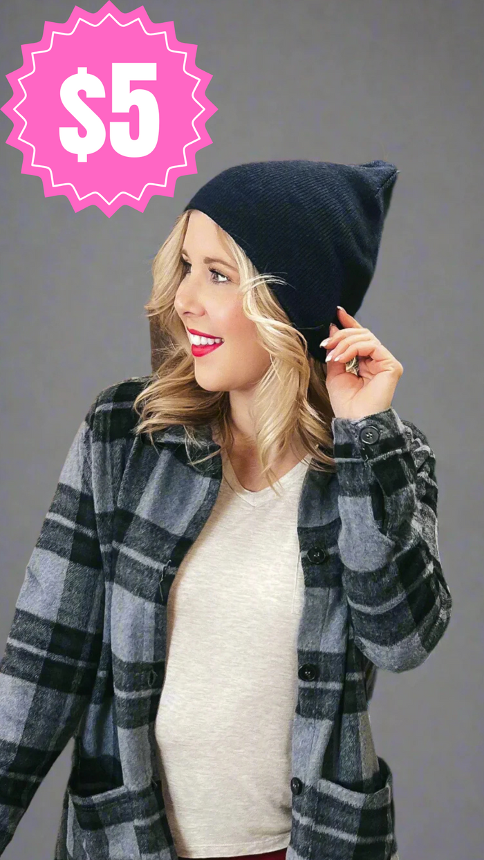 Theo Knit Beanie Hat: Navy *SALE*