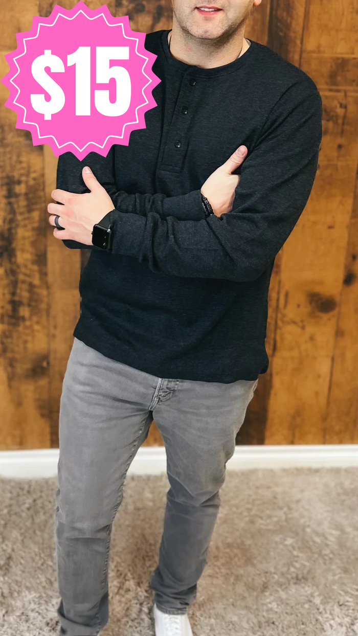 Charlie Thermal Henley Long Sleeve *SALE*
