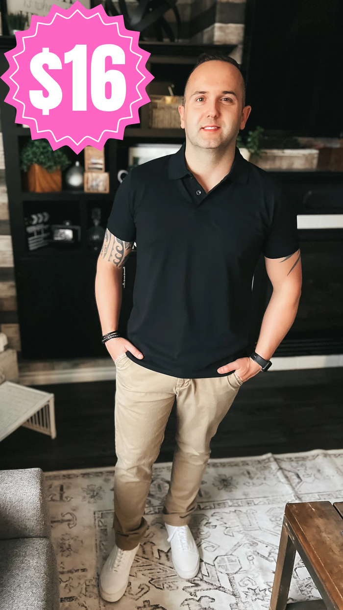 Ben Polo Shirt: Black *SALE*