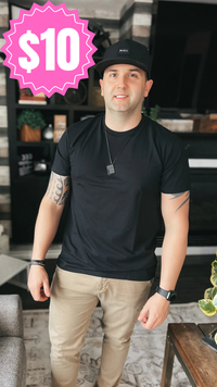 Tristan Basic Cotton Tee: Black *SALE*
