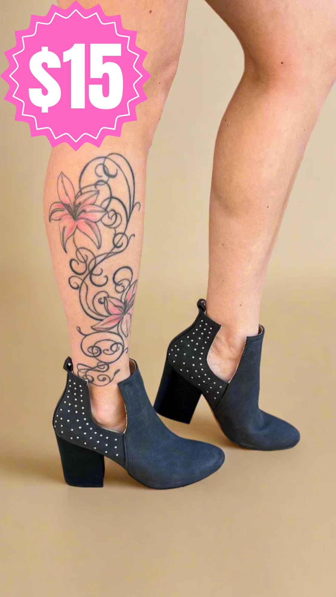 Hannah Studded Booties: Grey *SALE*