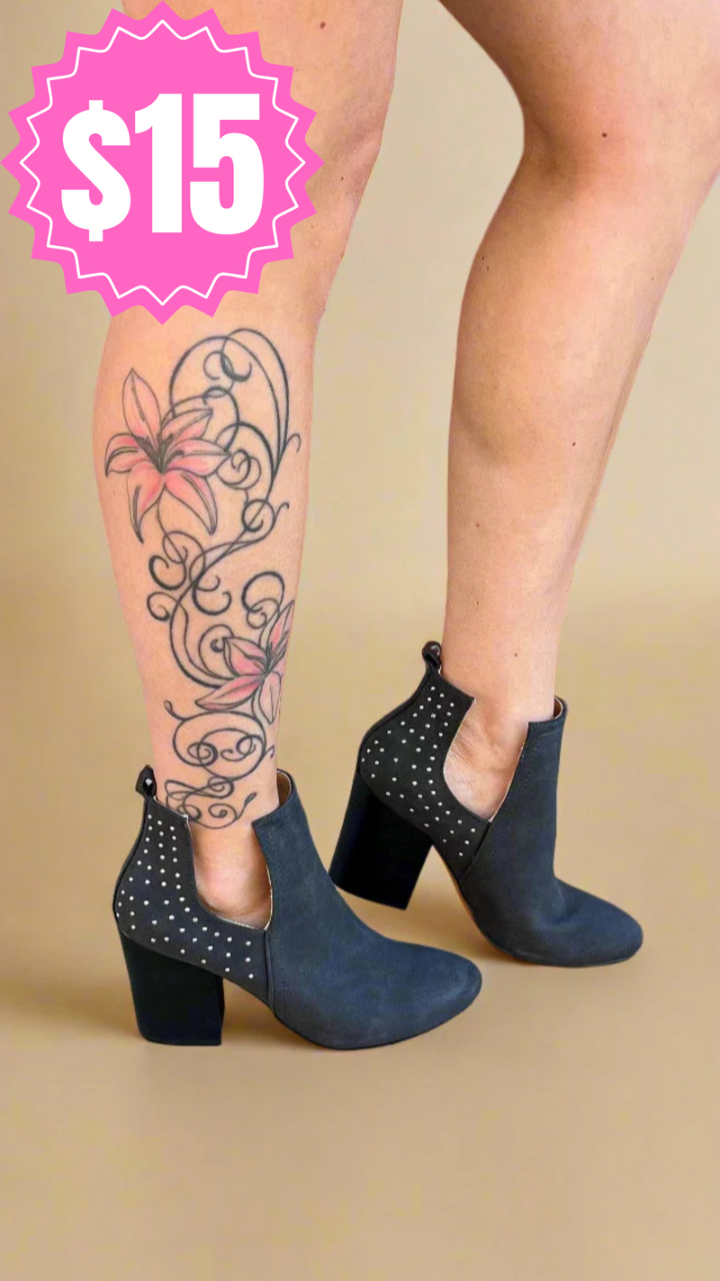 Hannah Studded Booties: Grey *SALE*