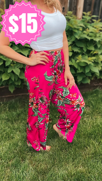 Jayla Floral Lounge Pants | Fuchsia *SALE*