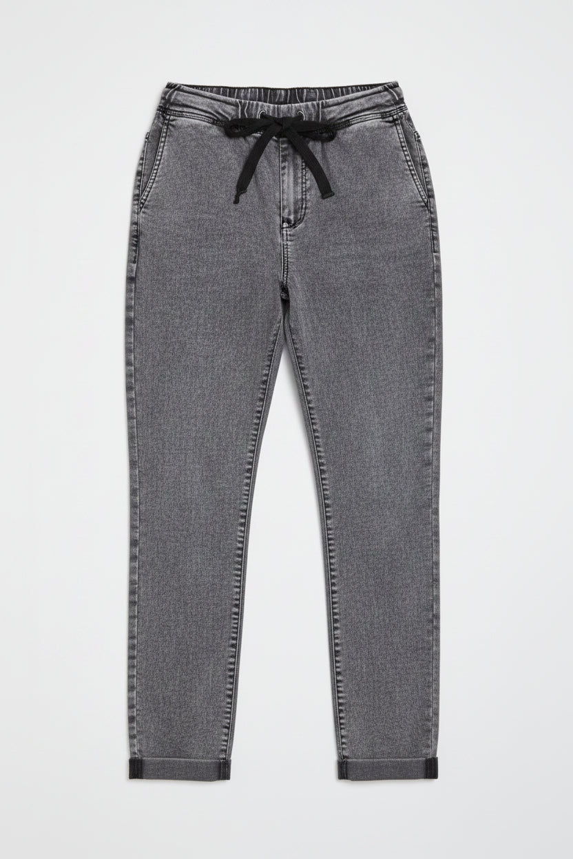 Lenny Cropped Jogger Denim | Washed Black