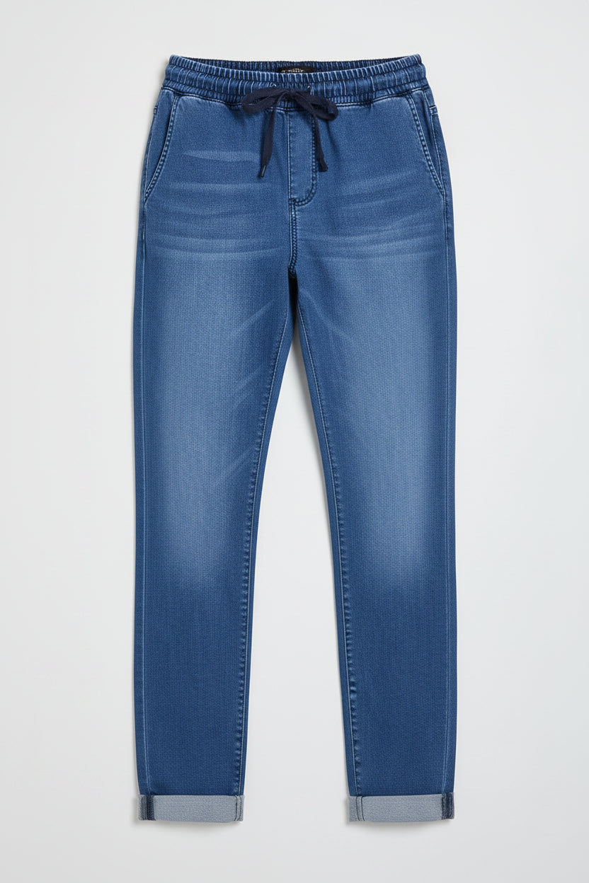 Lenny Cropped Jogger Denim | Dark Blue