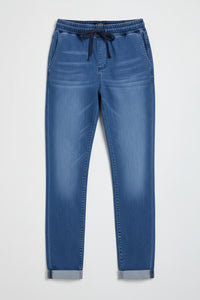 Lenny Cropped Jogger Denim | Dark Blue
