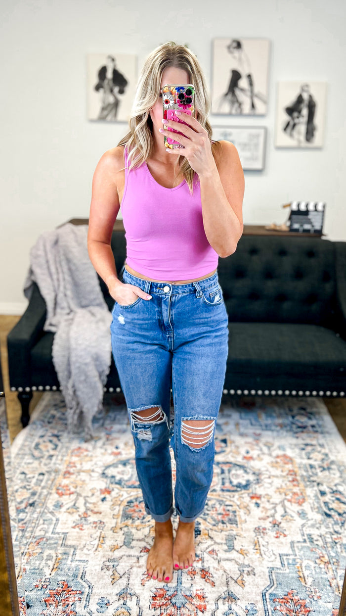 Arianna Tank Top: Bright Mauve *SALE*