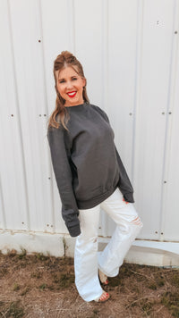 Holly Crewneck | Charcoal
