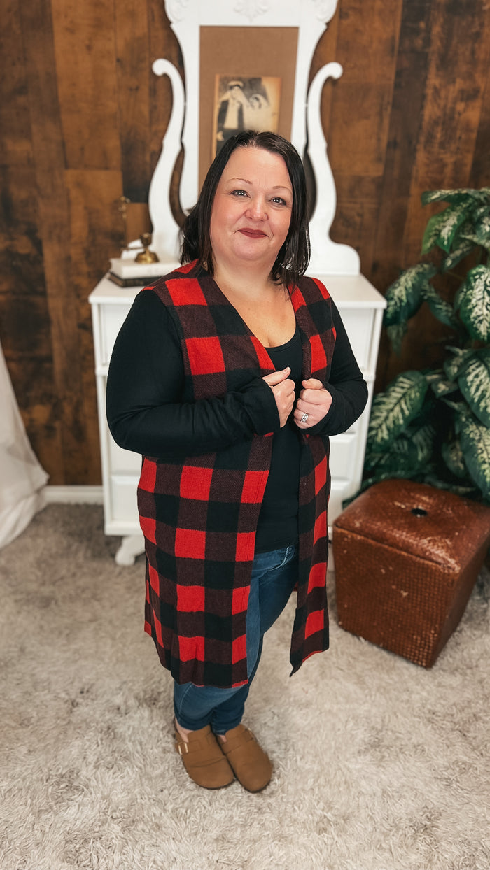 Maria Buffalo Plaid Cardigan