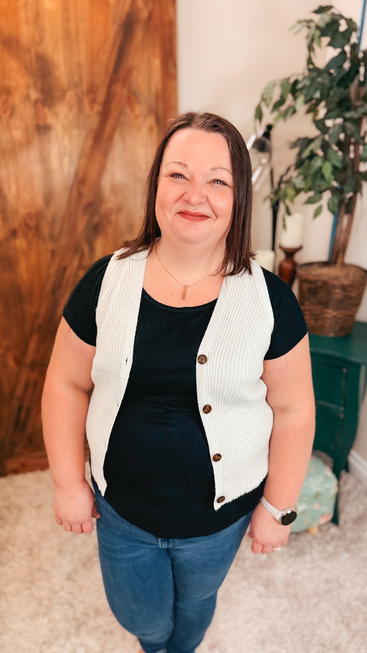 Amanda Knit Vest | Sand Beige