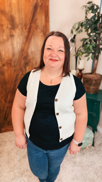 Amanda Knit Vest | Sand Beige