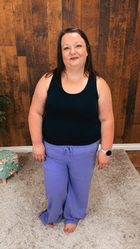 Audrey Wide Leg Jogging Pants | Lilac