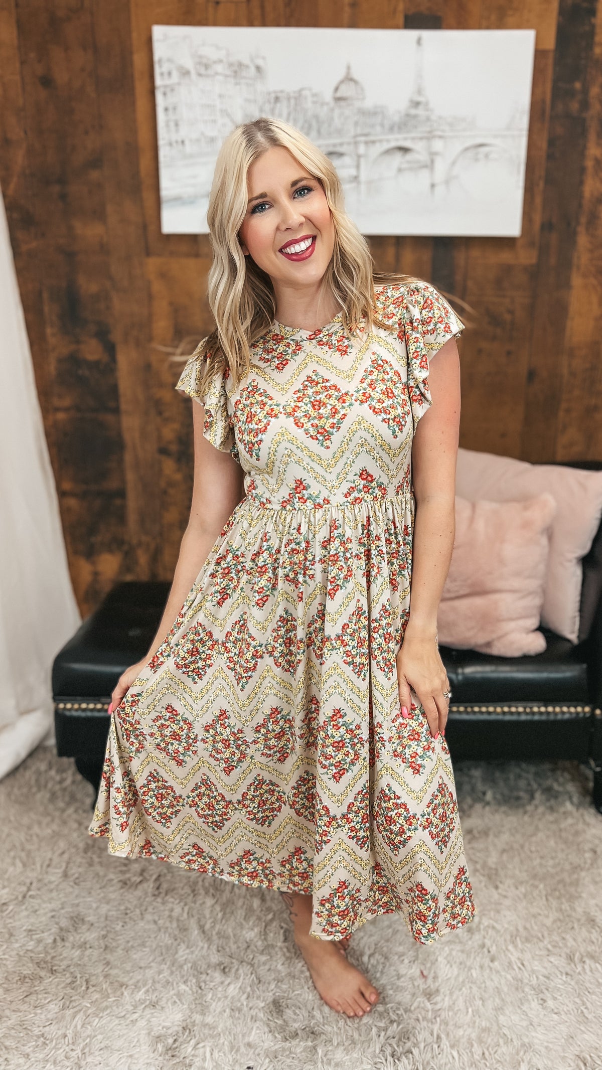 Victoria Floral Sundress: Vintage