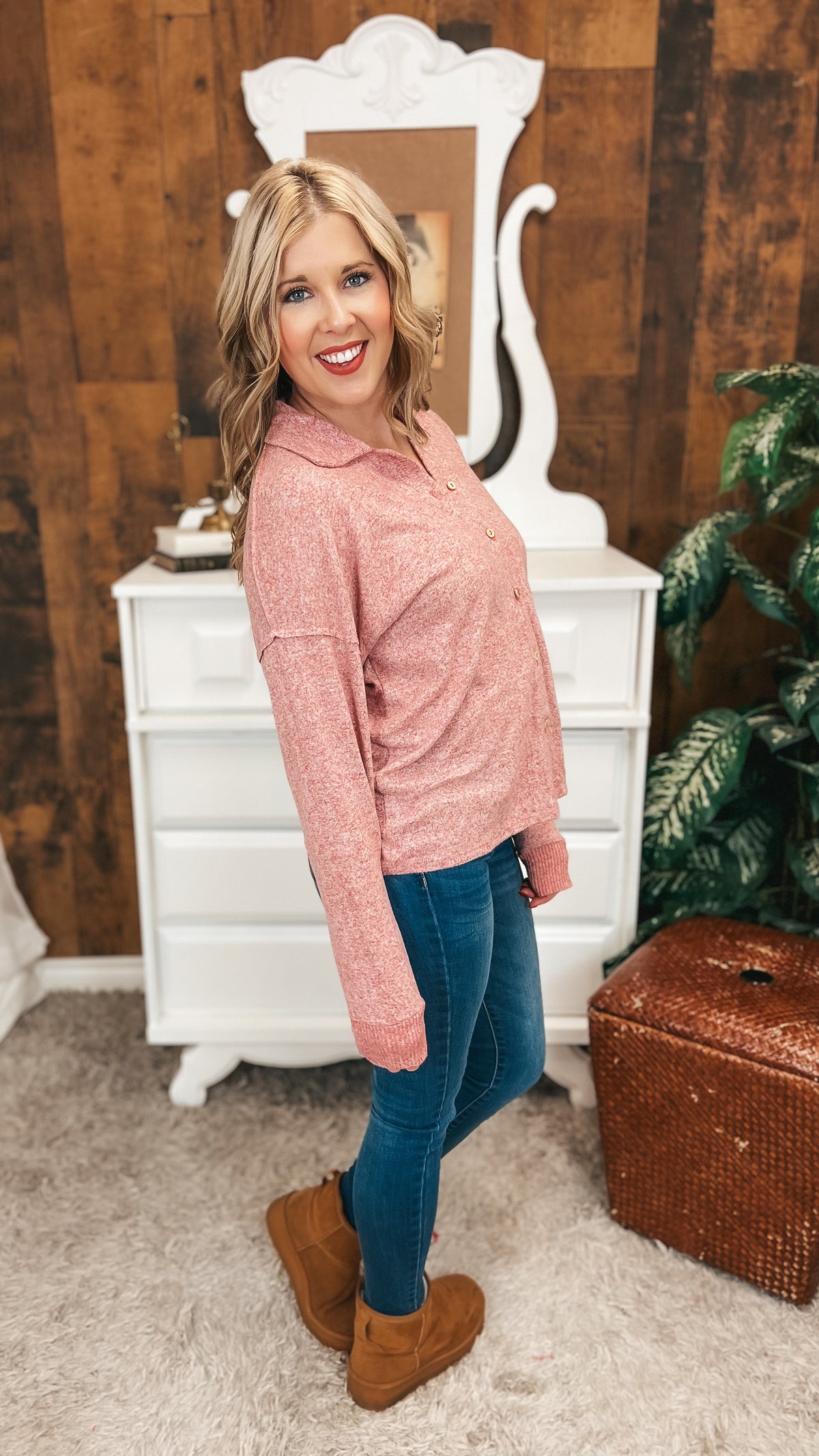 Loriann Button Shirt | Heather Rose
